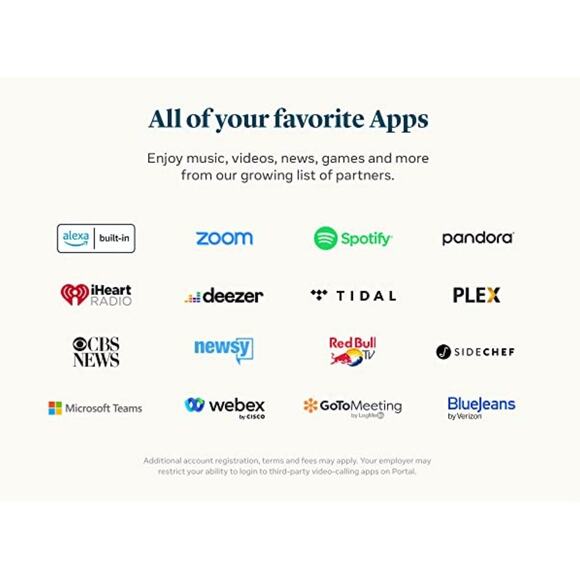 FACEBOOK (META) PORTAL SMART VIDEO CALLING FOR THE HOME WITH 10” TOUCH SCREEN - Picture 9 of 10